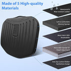 CAR PASS Leather Car Seat Cushion, Comfortable Memory Foam Seat Cushions for Driving Waterproof Adult Booster Seat Cushion for Cars, Truck Driver Automotive SUV Office Chair, Hand-held, 3 Inches Black