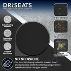 Dri Seats Waterproof Car Seat Cover – Premium Sweat Towel with Slip Resistant Backing for Front Seats in Cars, Trucks, SUVs – Universal Seat Covers & Liner, Easy Install (Black, Large)