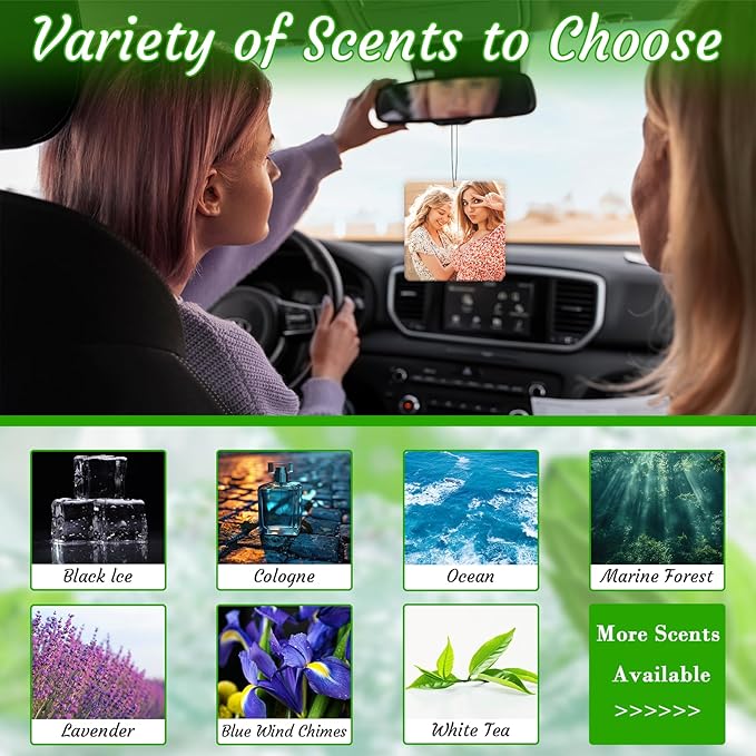 3-500Pcs Custom Air Fresheners with Picture - Personalized Double Sided Photo Text Logo Air Freshener for Car Hotel Business Event Promotion (General, Square)