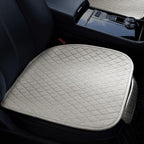 Linen Car Seat Covers for Cars - Non-Slip and Soft, 2 PCS Bottom Seat Cover Protectors with Storage Pocket, Linen Front Seat Covers Used for SUVs, Cars, Sedans (Beige)