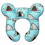 Baby Neck Pillows - Upgraded Toddler Travel Cushion for Toddler Head and Neck, Infant Neck Pillow for Car Plane Stroller Pushchair - Shark B