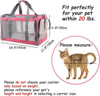 Cat Dog Carrier for Small Medium Cats Pet Carrier for Large and Medium Cats Puppies Portable Cat Carrier Soft Pet Carrier for Cats Cat Bag Carrier Airline Approved Cat Carrier(Large, Pink)