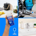 OZIUM Air Freshener Odor Eliminator, 2oz Single Shot Total Air Refresh & Car Air Freshener – Carbon Black – 4 Pack