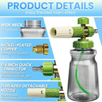 LanAqua Foam Cannon for Pressure Washer, Upgraded Wide Mouth Snow Foam Cannon for Car Wash, Adjustable Thick Portable Car Wash Sprayer with 1/4" Quick Connector, Additional 1.1 mm Orifice Nozzle