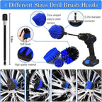 TTRCB 27Pcs Car Detailing Kit, Car Cleaning Kit, Car Detailing Brush Set, Drill Brush Set, Car Detailing Brushes, Car Wash Kit, Car Accessories, Car Cleaning Supplies for Interior, Exterior, Wheels