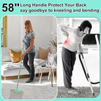 58" Adjustable Long Handle Carpet Rake - Carpet Rake for Pet Hair Removal,Reusable Pet Hair Removal Tool Kit, Cat Dog Fur Rakes Scraper Carpet Broom