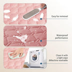 gogobunny 3X Stronger Waterproof Pet Blanket, Scratch Proof Furniture Protector for Dogs Cats, Reversible Cover 82x82 Inch, Dark Pink/Light Pink
