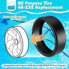 3 Pcs Pool Cleaner All Purpose Tire Replacement Part Compatible with Polaris Black Max, 3900 Sport, 480, and P39 Replacement Tire for Pool Cleaner
