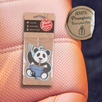 Cute Funny Panda Eating Noodles Car Air Freshener 4 Pack Scented with Premium Oils (4 Pack)