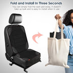 Sinvitron Car Seat Protector for Child Car Seat - Waterproof Non-Slip Leather Mat with 2 Mesh Pockets, Universal Seat Cover for Baby, Pets & Vehicles (1-Pack, Black)