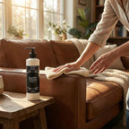 LEATHER VILLAGE Leather Cleaner and Conditioner for Car Seats, Furniture & Couch 2-in-1 Leather Care Kit with Wipe Cloth – Non-Toxic Stain Remover & Protectant for Shoes, Purse, Jacket, Bag | 11 oz