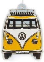 BRISA VW Collection Volkswagen Air Freshener, Room Freshener, Deodorizer for Cars T1 Bus Campervan Motif (Citrus/Yellow/Set of 2)