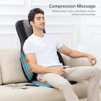 Snailax Neck Back Massager with Heat, Full Body Massage Chair Pad, Adjustable Compression, Rolling, Shiatsu Massage Seat Cushion, Chair Massagers,Gifts for Women, Man (Upgrade)