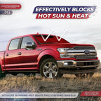 Autoamerics 1-Piece Windshield Sun Shade - Metallic Red Foldable Car Front Window Sunshade for Most Cars SUV Truck Heat Blocker Visor Protector Blocks Max UV Rays and Keeps Your Vehicle Cool - X-Large