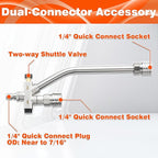 RIDGE WASHER Pressure Washer Gun Foam Cannon with Dual Connector Accessory, Double Tip Attachment for Foam Blaster, Stainless Steel Car Wash Foam Gun, 1/4" Quick Connect, 4000 PSI