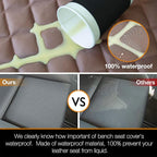 iBuddy Car Seat Cover Waterproof Back Seat Cover for Kids and Dogs Without Smell Heavy Duty and Nonslip Rear Seat Protector Non Stick Fur Bench Seat Cover for SUV Van Easy to Install Machine Washable