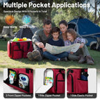 MIER Lunch Box for Men Heavy Duty Insulated Lunch Bag 20 Cans Large Leakproof Soft Cooler Bags with Multiple Pockets for Picnic Work Travel (Red)