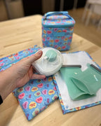 Sarah Wells Cold Gold Breastmilk Cooler Bag with Safety Tested Ice Pack – Insulated Milk Storage for Work, Travel & Daycare - Fits Bottles & Parts - Machine Washable (Candy Conversation Hearts)