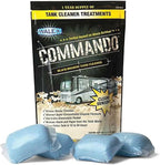 Walex Commando RV Black Holding Tank & Sensor Cleaner - Eliminates Waste & Paper Buildup, Restores Sensor Function, Lubricates Valves & Seals, Advanced Enzyme Formula; Dissolvable Packets, 4 Count