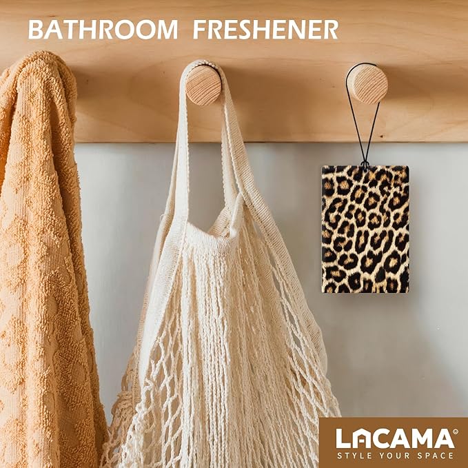 Lacama Trendy Retro Cheetah Car Air Freshener 3Pcs, Coquette Black Bow Lips Leopard Print Cars Scents Air Freshener for Women Girls Gifts, Girly Car Accessories Interior Mirror Decor Hanging
