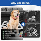 Thickened Dog Bed for Car Back Seat, Upgraded Bottom Non-Slip, Fits Hard Bottom car seat Cover for Dogs, Premium Mixed Color, Dog Car Seat Cover(White-Black)