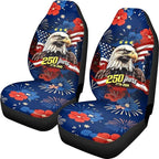 ELEQIN America 250th Anniversary Car Seat Covers Universal High Back Fashion Cushion Protector for Car Truck Suvs,Sedans,Vehicles,Airbag Compatible Front Car Seat Covers 2 Pack
