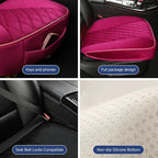 West Llama Front Car Seat Cover Protector, Comfortable Velvet Bottom Seat Cover Fits 95% of Vehicles,Cars,SUVs,Sedans,21.26 × 20.86 Inch(2PC-Pink)