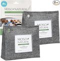 Moso Natural Air Purifying Bag 300g (10.58oz) Premium Bamboo Charcoal Odor Absorber for Home & Pet, Closet Odor Eliminator & Small Room Deodorizer, Unscented Charcoal Bags Last 2 Years (2 Pack)