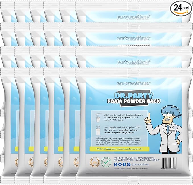 Foam Solution - Powder Pack of 24 for 2400+ gallons of Foam Solution - Most Concentrated Available