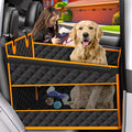 EPN Dog Car Seat for Large Medium Dogs, Back Seat Extender with Waterproof Oxford Fabric, Non-Slip Bottom, Reinforced Support & Storage Pockets, Pet Seat Cover for Cars, Trucks and SUVs (Black)
