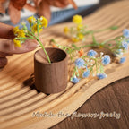 2pcs Plant Flower Car Hanging Air Freshener Accessories with Wooden Essential Oil Diffuser Cute Car Rear View Mirror Hanging Accessories for Home Office Decor