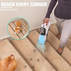 HAUSHOF Handheld Carpet Cleaner, 12V Cordless Portable Carpet Cleaner, 6.5KPa Spot Cleaner with 2 Water Tanks, Type-C Charge, Spot & Stain Cleaner, Handheld Upholstery Cleaner for Stairs, Car