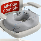 5 STARS UNITED Donut Pillow Hemorrhoid Tailbone Cushion – Large Floor Cushion for Pain Relief – Coccyx, Prostate, Sciatica, Pelvic Floor, Pressure Sores, Pregnancy, Postpartum Recovery, Gray