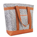 CIVJET Insulated Reusable Tote Bag for Grocery Shopping for Women/Men, Pizza/Food Delivery Bag to Keep Food Cold/Hot for Commercial Delivery Services, Cooler bags for Travel/Beach/Picnic, Cow Print