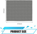 Car Roof Rack Pads, 47" x 39" Roof Cargo Bag Protective Mat/PVC Car Roof Storage Bag Protective Mat, Automotive Accessories for Most Cars (Black)