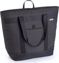 Jumbo Insulated Cooler Bag (Black) with HD Thermal Insulation - Premium, Collapsible Soft Cooler Makes a Perfect Insulated Grocery Bag, Food Delivery Bag, Travel Bag, Beach or Picnic Bags