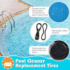 6 Pcs Pool Cleaner All Purpose Tire Replacement Part Compatible with Polaris 280 360 380, TR35P, TR36P, C11 C-11, C11 Replacement Tire for Pool Cleaner
