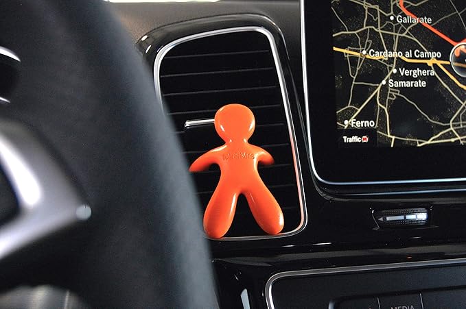 Cesare Car Air Freshener Energy Fragrance Orange Long Lasting 45 Days Air Vent Clip Uses Alcohol-Free Fragrance Oil Non-Toxic EVA Material