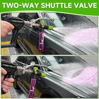 Tool Daily Short Pressure Washer Gun with Mini Foam Cannon, Dual Connector Accessory, 5 Power Washer Nozzle Tips, 1/4 Inch Quick Connect