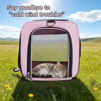 YUNIQUE Soft-Sided Cat & Dog Carrier for Pets Up to 15 Lbs, Airline Approved Collapsible Travel Puppy Carrier with Lightweight Fabric Design (Pink)