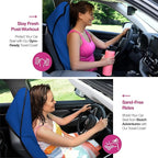 lebogner Waterproof Sweat Towel Car Seat Cover for Post Gym Workout, Running, Swimming, Beach and Hiking (Blue)