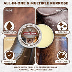 European Leather Care 8 oz Cream Leather Cleaner and Conditioner All Natural Leather Boots Leather Maintenance Cream Leather Conditioner Shoe Polish, Leather Couch, Furniture, Purses, Car, Saddle USA