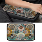Bohemian Universal Armrest Cover Pad, Car Center Console Cushion Pad, Protect from Pet Claws, Dirt, and Sticky Fingers, Comfortable Car Decor Accessories Fit for Most Cars, Vehicles, SUVs