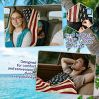Car Seat Towel Cover After Gym, Car Seat Cover Towel – Sweatproof, Washable, Non-Slip Cover for Cars, SUVs (2 Pack, Patriotic)