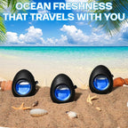 Air Jungles Car Air Freshener Vent Clip 3 Count, Ocean Scent, 4 ml Each, Long-Lasting Car Odor Eliminator, Easy Clip-On Design, Up to 90 Days Freshness for Cars, Trucks, and SUVs