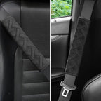 JUSTTOP 2-Pack Universal Car Seat Belt Pads Cover for A More Comfortable Driving, Seat Belt Shoulder Strap Covers Harness Pad for Car Interior Accessories(Black)