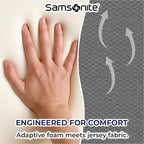 Samsonite Ergonomic Lumbar Support Pillow for Office Chair and Car Seat - Memory Foam Back Support Lumbar Pillow Premium Cushion Chair Support for Lower Back Pain Relief and Versatile Use (Charcoal)