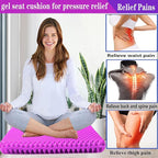 Plus Size Gel Seat Cushion for Long Sitting, Extra Large and Thick, Seat Cushion for Back, Hip, Sciatica, Tailbone Pain Relief, Use for The Office, Wheelchair, Car, Recliner, Truck.(Rose red)