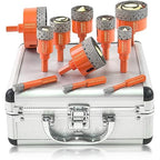 Diamond Hole Saw Kit for Tile, Ceramic, Granite, Marble and More Drilling - ZNXIMER 11pcs Tile Hole Saw Kit (6/8/10/20/25/28/32/35/45/50/65MM)