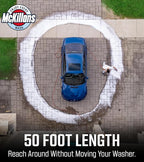 McKillans® QC Installed Pressure Washer Hose 50 ft - Flexible & Kink-resistant - Steel-Braided & Durable- 3/8" QC Pre-Installed Stainless Steel - Power Washer Hose - High Pressure 1/4" Inner Diameter